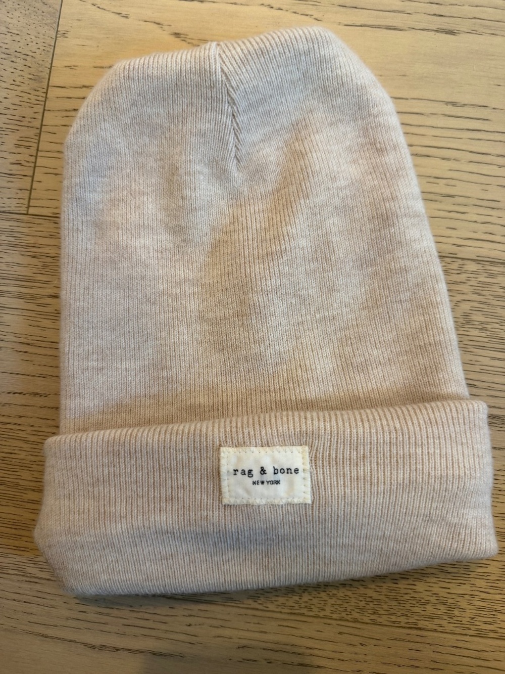 rag & bone Women's Cream Knit Beanie Hat